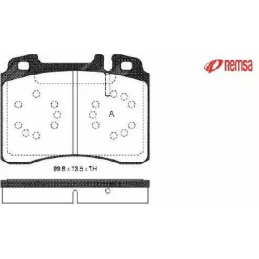 Колодка торм. диск. MB W201/E-CLASS W124/E-CLASS W210/SL R129 01.1991- передн. (пр-во REMSA)