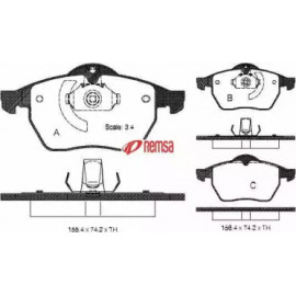 Колодка торм. диск. OPEL VECTRA B, передн. (пр-во REMSA)
