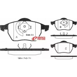 Колодка торм. диск. AUDI A3,SEAT IBIZA III, SKODA,VW передн. (пр-во REMSA)  Колодка торм. диск. AUDI A3,SEAT IBIZA III, SKODA,VW передн. (пр-во REMSA)
