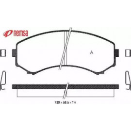 Колодка торм. диск. MITSUBISHI PAJERO III 00-,IV 07-,GRANDIS 04- передн. (пр-во REMSA)