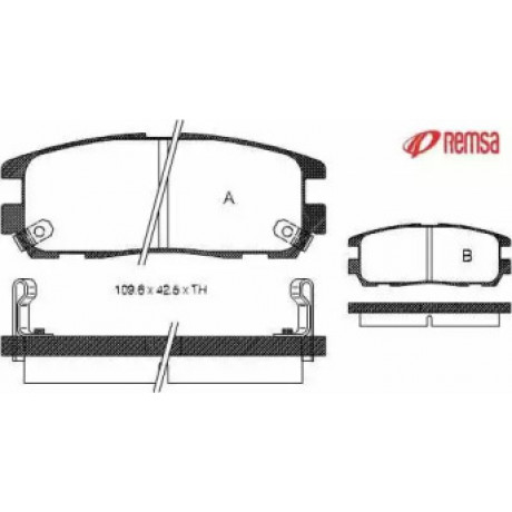 Колодка торм. диск. GREAT WALL HOVER H3, OPEL FRONTERA задн. (пр-во REMSA)