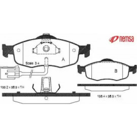 Колодка торм. диск. FORD MONDEO 93-00,SCORPIO 95-98 передн. (пр-во REMSA)