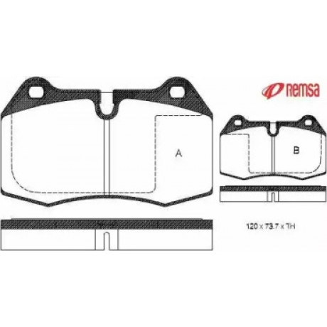 Колодка торм. диск. BMW 5 (E34), 7 (E38), 8 (E31) передн. (пр-во REMSA)