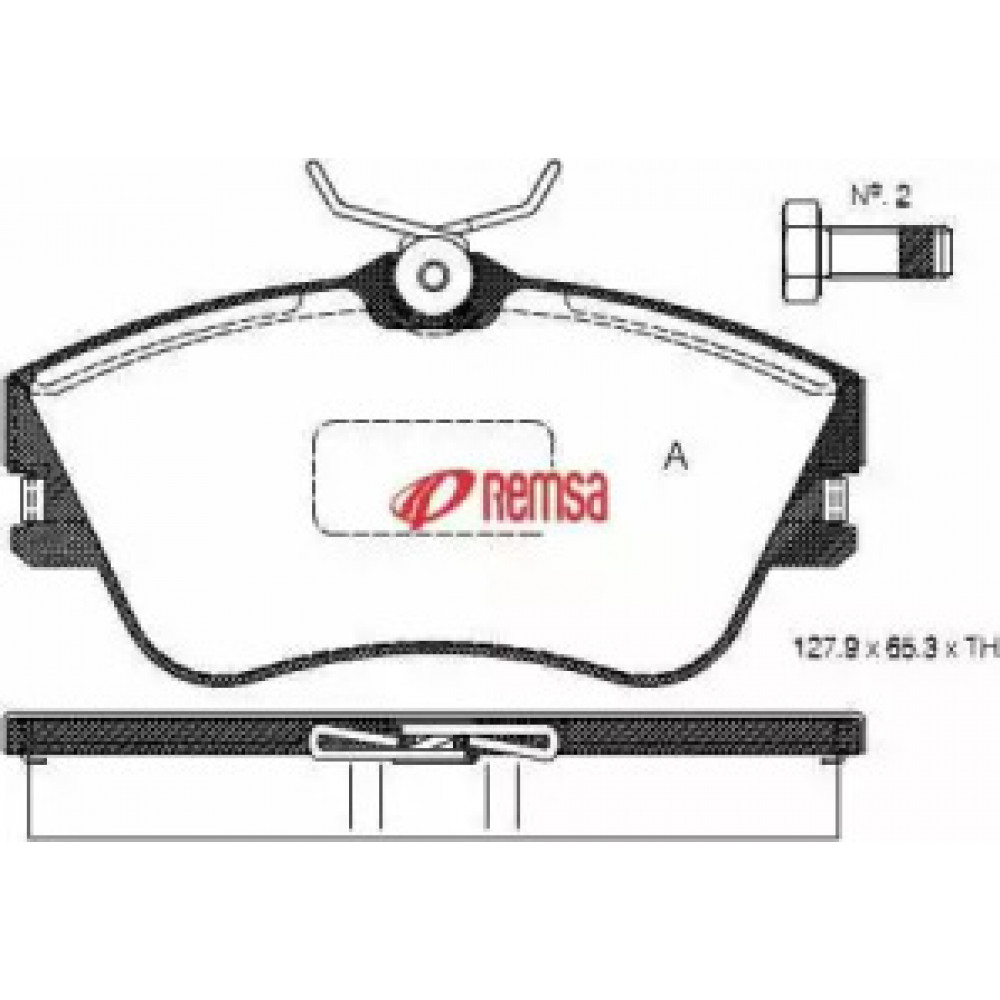 Колодка торм. диск. VW T4 (70XB, 70XC, 7DB, 7DW) передн. (пр-во REMSA)