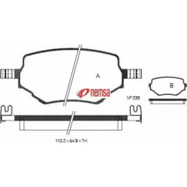 Колодка торм. диск. SUZUKI GRAND VITARA передн. (пр-во REMSA)