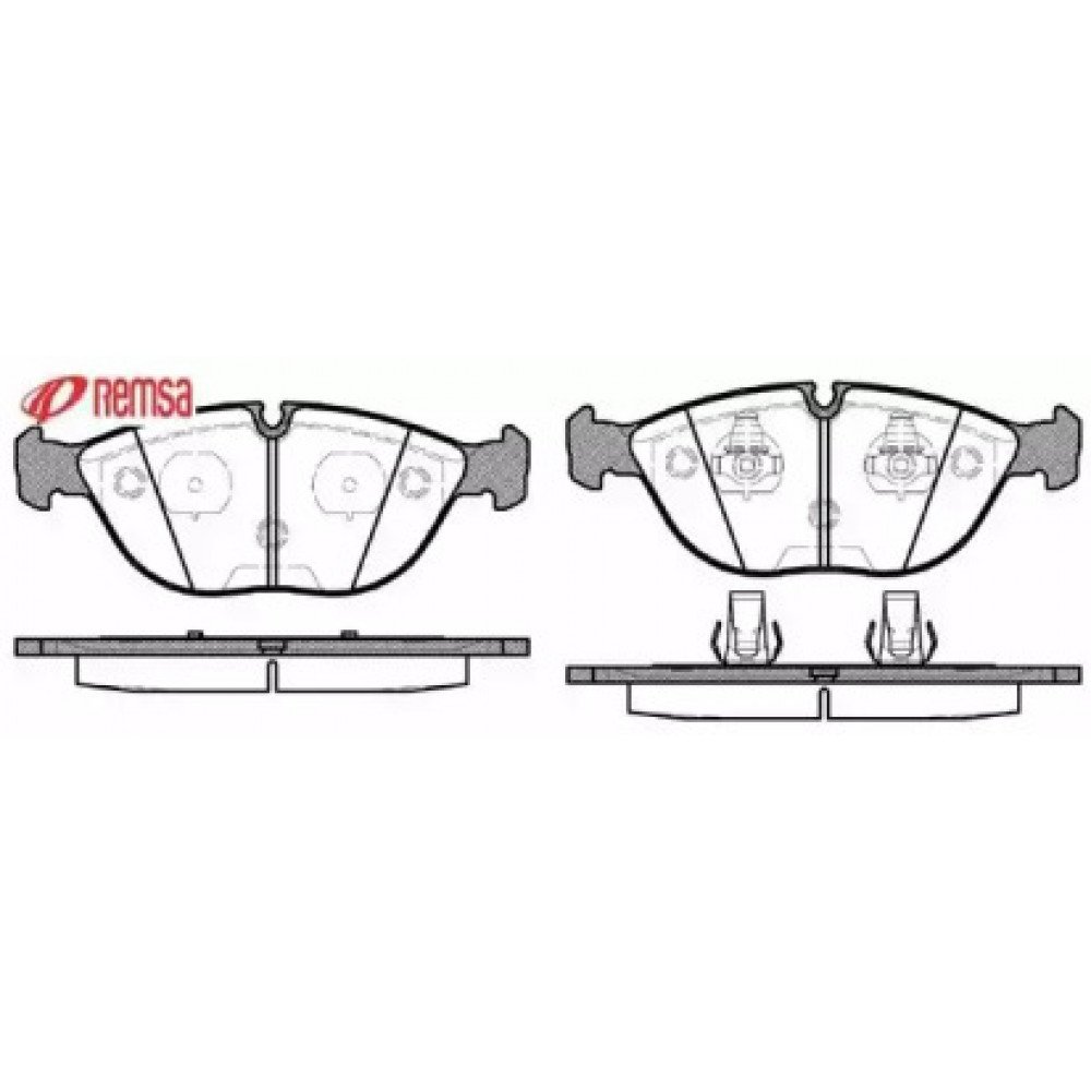 Колодка торм. диск. MB C-CLASS, VW GOLF V передн. (пр-во REMSA)