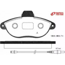 Колодка торм. диск. FIAT SCUDO, PEUGEOT 806 передн. (пр-во Remsa)