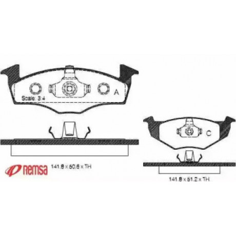 Колодка торм. диск. SEAT IBIZA IV (6L1), SKODA FABIA (6Y2) передн. (пр-во REMSA)