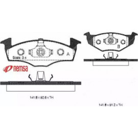 Колодка торм. диск. SEAT IBIZA IV, VW POLO передн. (пр-во REMSA)