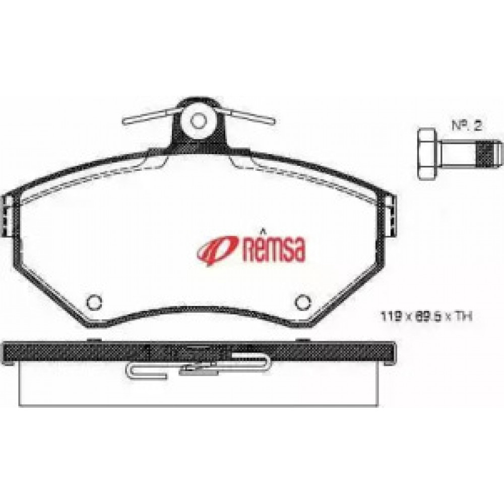 Колодка торм. диск. AUDI A4,VW PASSAT (3B2) передн. (пр-во REMSA)