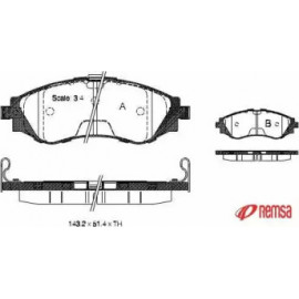 Колодка торм. диск. DAEWOO LANOS 1.6 16V, NUBIRA, передн. (пр-во REMSA)