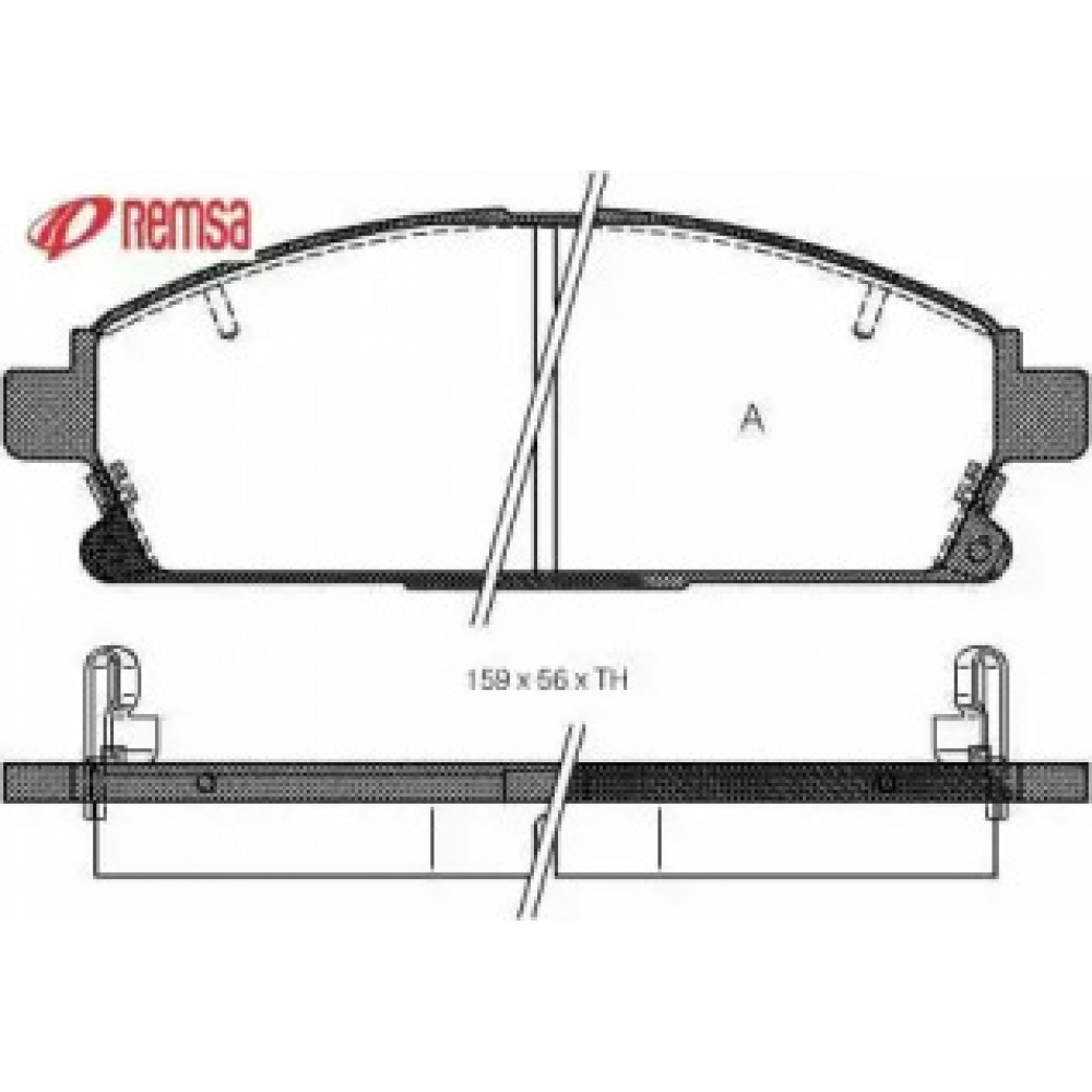 Колодка торм. диск. NISSAN X-TRAIL (T30) (07/01-05/07) передн. (пр-во REMSA)