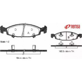 Колодка торм. диск. JEEP передн. (пр-во REMSA)