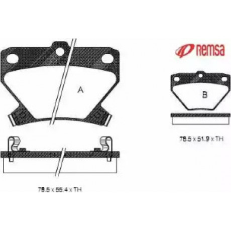 Колодка торм. диск. TOYOTA COROLLA, YARIS задн. (пр-во REMSA)