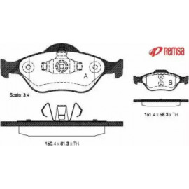 Колодка торм. диск. FORD FIESTA, FUSION, MAZDA 2 передн. (пр-во REMSA)