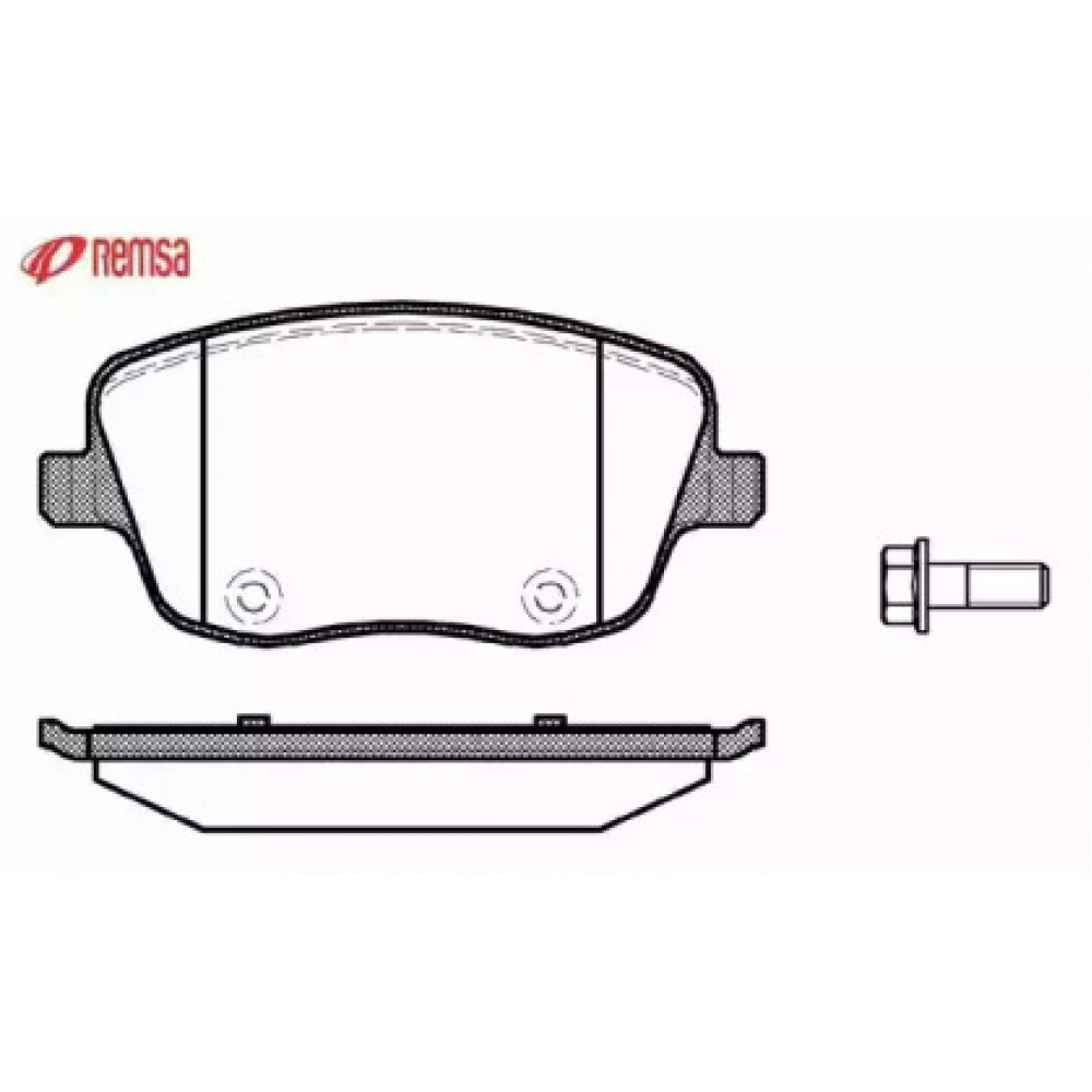 Колодка торм. диск. SKODA FABIA (12/99-02/07) передн. (пр-во REMSA)