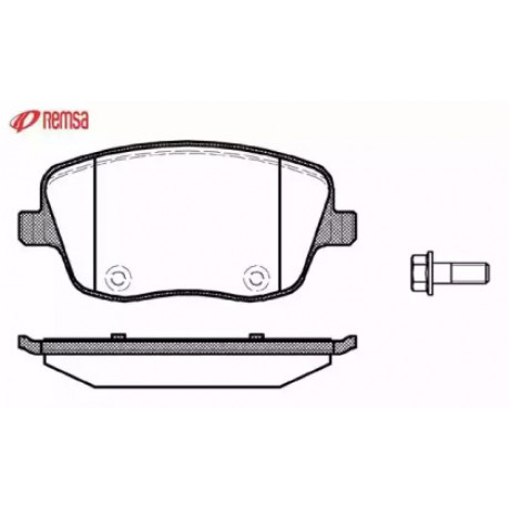 Колодка торм. диск. SKODA FABIA (12/99-02/07) передн. (пр-во REMSA)