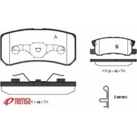 Колодка торм. диск. MITSUBISHI GRANDIS, PAJERO II (V2_W, V4_W) задн. (пр-во REMSA)