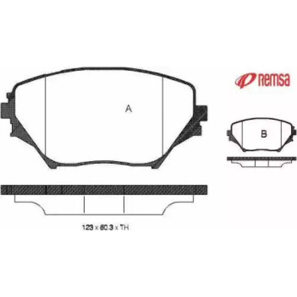 Колодка торм. диск. TOYOTA RAV 4 II (XA2) передн. (пр-во REMSA)