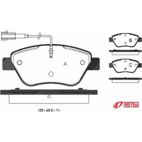 Колодка торм. диск. CITROEN NEMO, FIAT BRAVO, STILO передн. (пр-во REMSA)