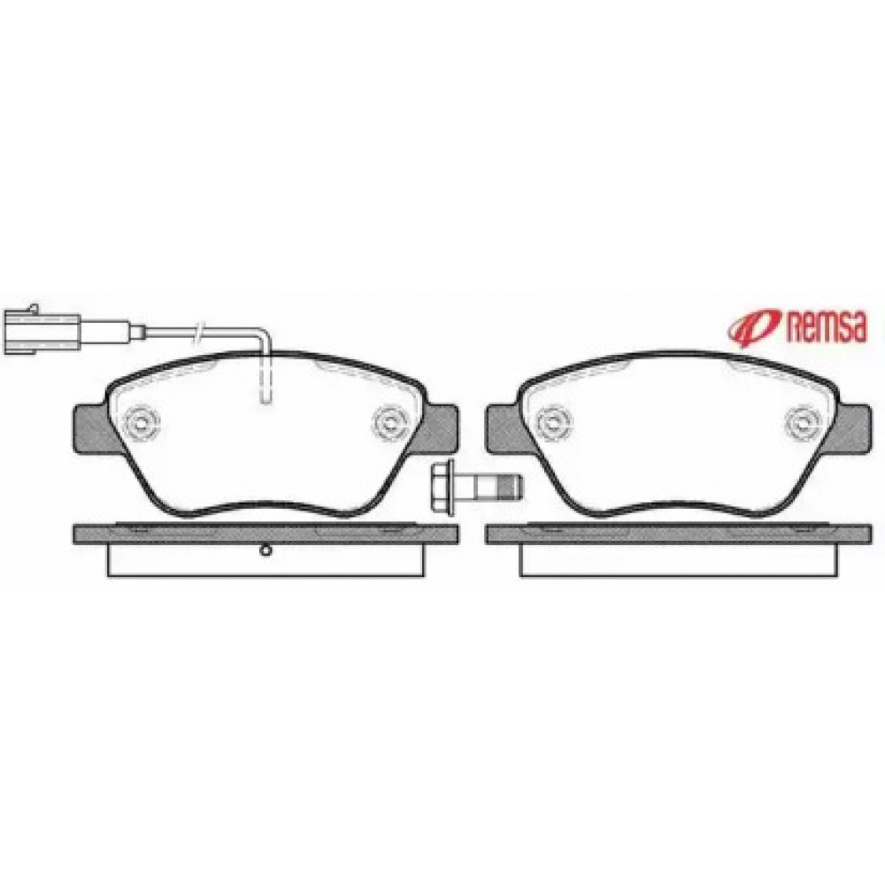 Колодка торм. диск. FIAT PUNTO передн. (пр-во REMSA)