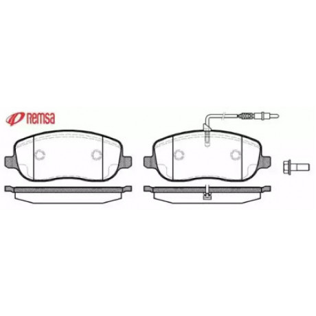 Колодка торм. диск. CITROEN C8, PEUGEOT 807 передн. (пр-во REMSA)