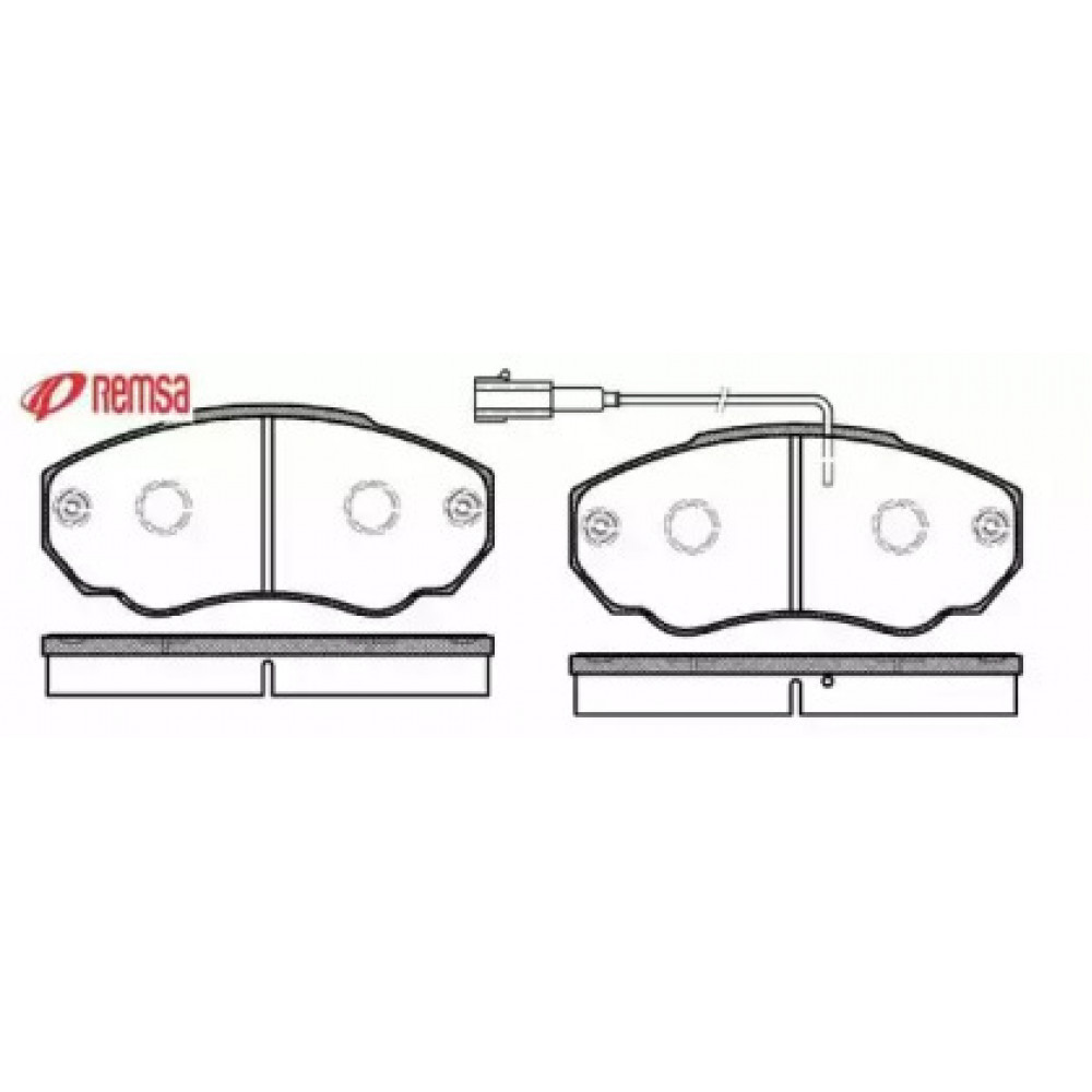 Колодка торм. диск. CITROEN JUMPER, FIAT DUCATO передн. (пр-во REMSA)