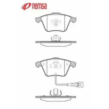 Колодка торм. диск. VW PASSAT 05-,GOLF V 06-,SKODA SUPERB 08-,SEAT LEON 05- передн. (пр-во REMSA)