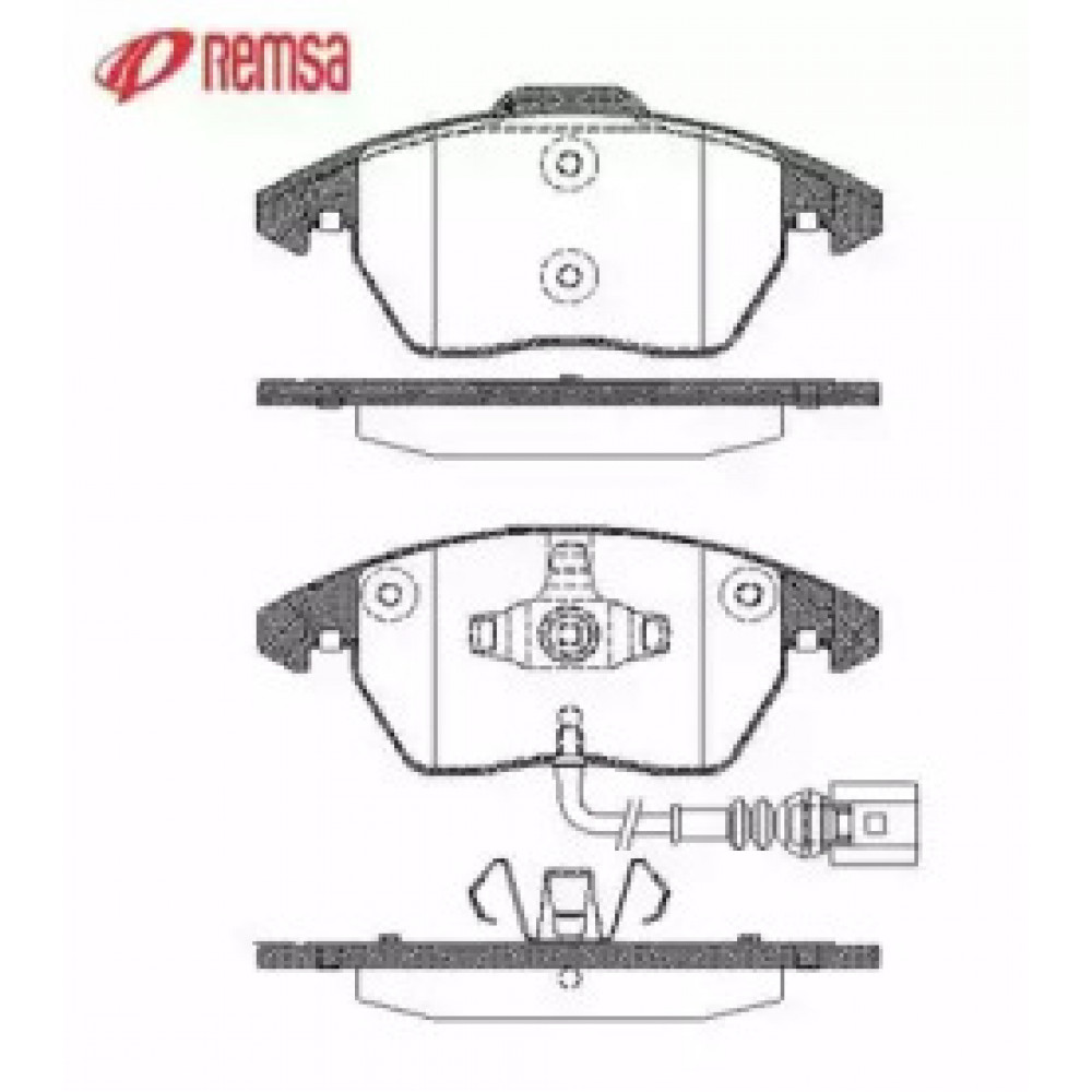 Колодка торм. диск. AUDI A3, SEAT, SKODA, VW передн. (пр-во REMSA)