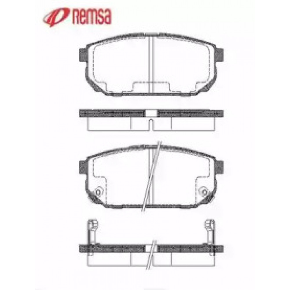 Колодка торм. диск. KIA SORENTO задн. (пр-во REMSA)