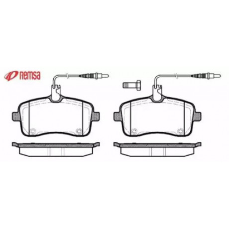 Колодка торм. диск. PEUGEOT 407, 407 SW передн. (пр-во REMSA)