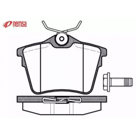 Колодка торм. диск. PEUGEOT 407, 607, CITROEN C5 задн. (пр-во REMSA)