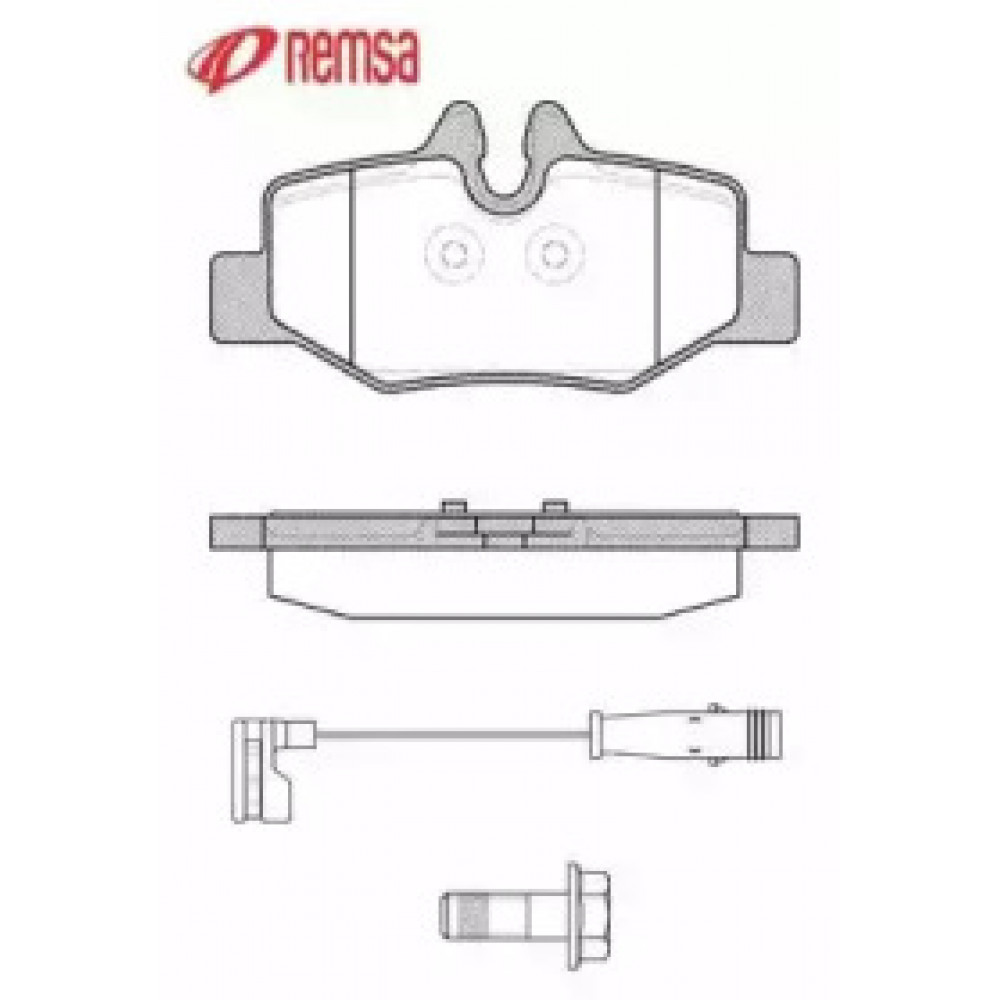 Колодка торм. диск. MB VIANO (W639), VITO (W639) задн. (пр-во Remsa)