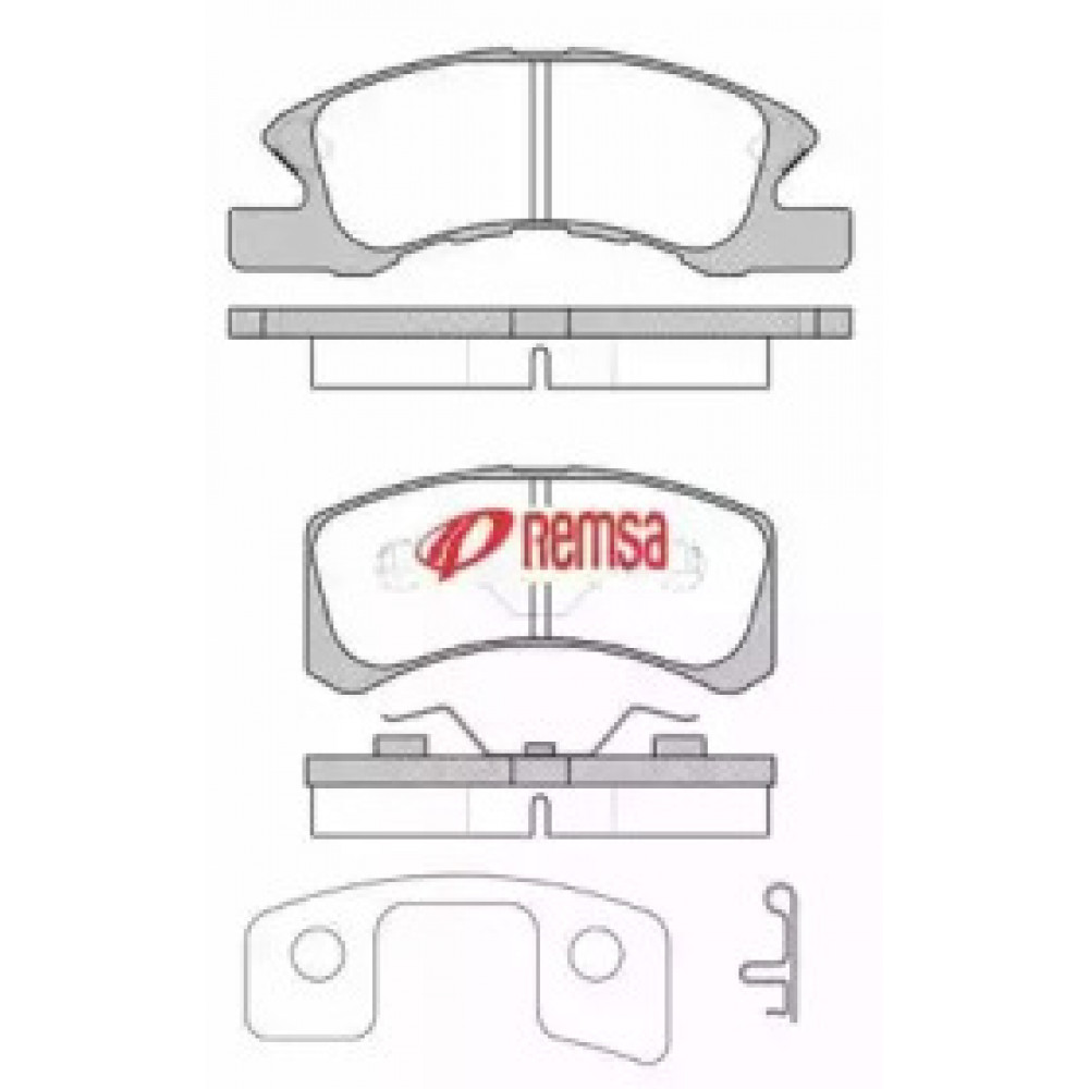 Колодка торм. диск. DAIHATSU CHARADE 1.0 03-,CUORE VII 03-,TREVIS 06- передн. (пр-во REMSA)