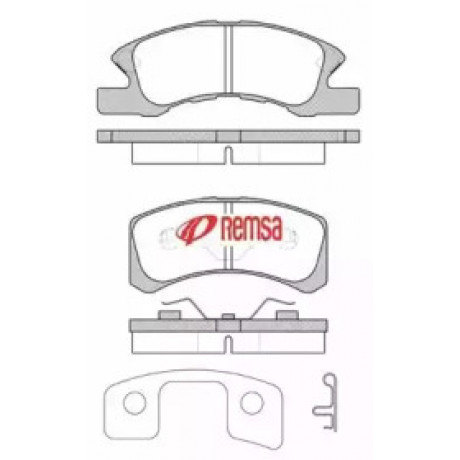 Колодка торм. диск. DAIHATSU CHARADE 1.0 03-,CUORE VII 03-,TREVIS 06- передн. (пр-во REMSA)