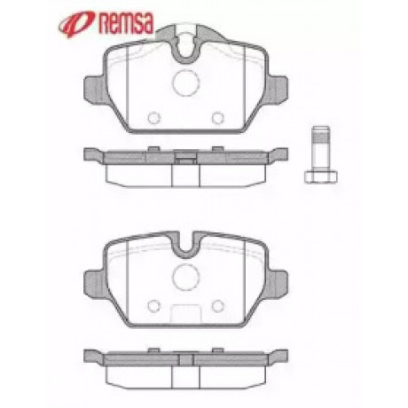 Колодка торм. диск. BMW задн. (пр-во REMSA)