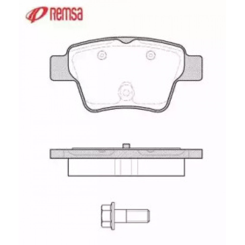 Колодка торм. диск. CITROEN C4, PEUGEOT 307 задн. (пр-во REMSA)
