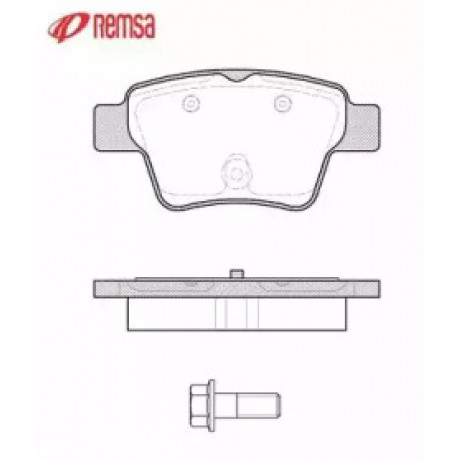 Колодка торм. диск. CITROEN C4, PEUGEOT 307 задн. (пр-во REMSA)