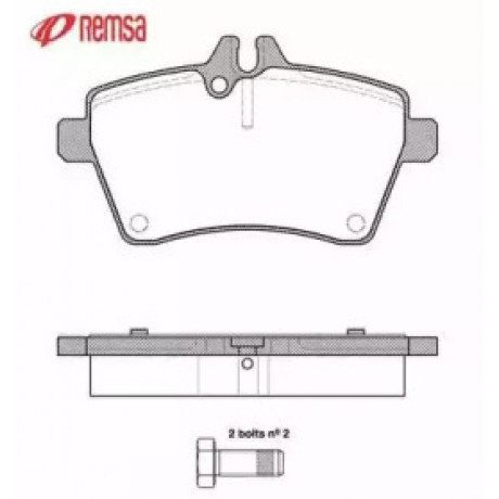 Колодка торм. диск. MB A-CLASS(W169) 160-200 04-,B-CLASS(W245) 150-180 05- передн. (пр-во REMSA)