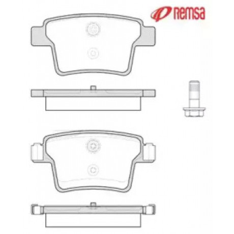 Колодка торм. диск. FORD MONDEO задн. (пр-во REMSA)