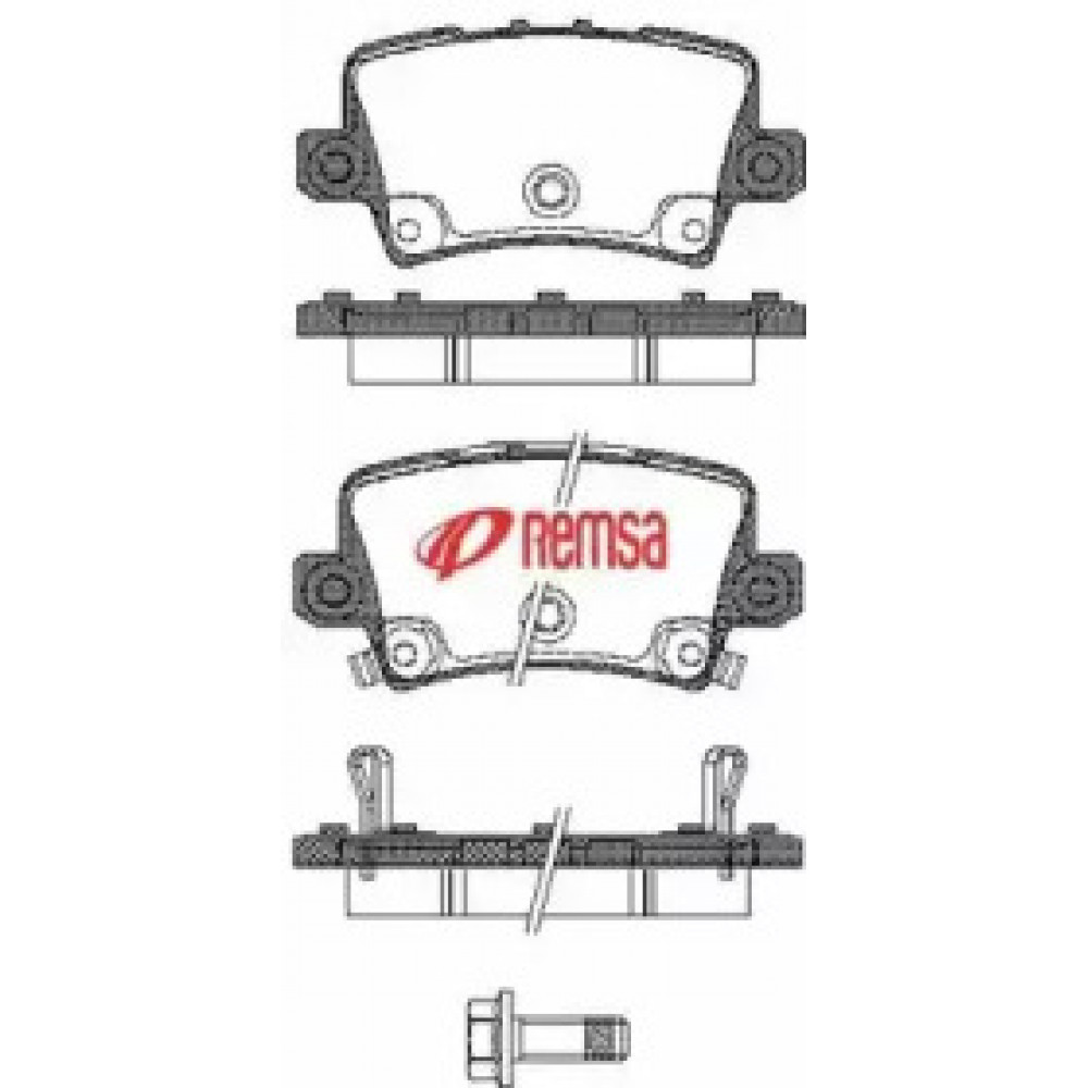 Колодка торм. диск. HONDA CIVIC задн. (пр-во REMSA)