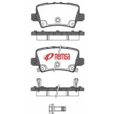 Колодка торм. диск. HONDA CIVIC задн. (пр-во REMSA)