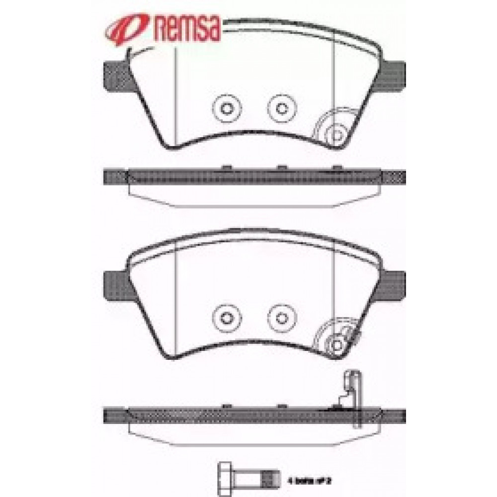 Колодка торм. диск. SUZUKI SX4 передн. (пр-во REMSA)