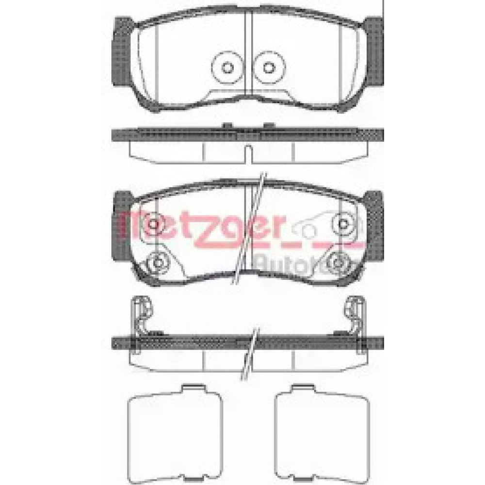 Колодка торм. диск. HYUNDAI SANTA FE, задн. (пр-во REMSA)