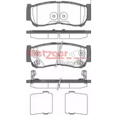 Колодка торм. диск. HYUNDAI SANTA FE, задн. (пр-во REMSA)