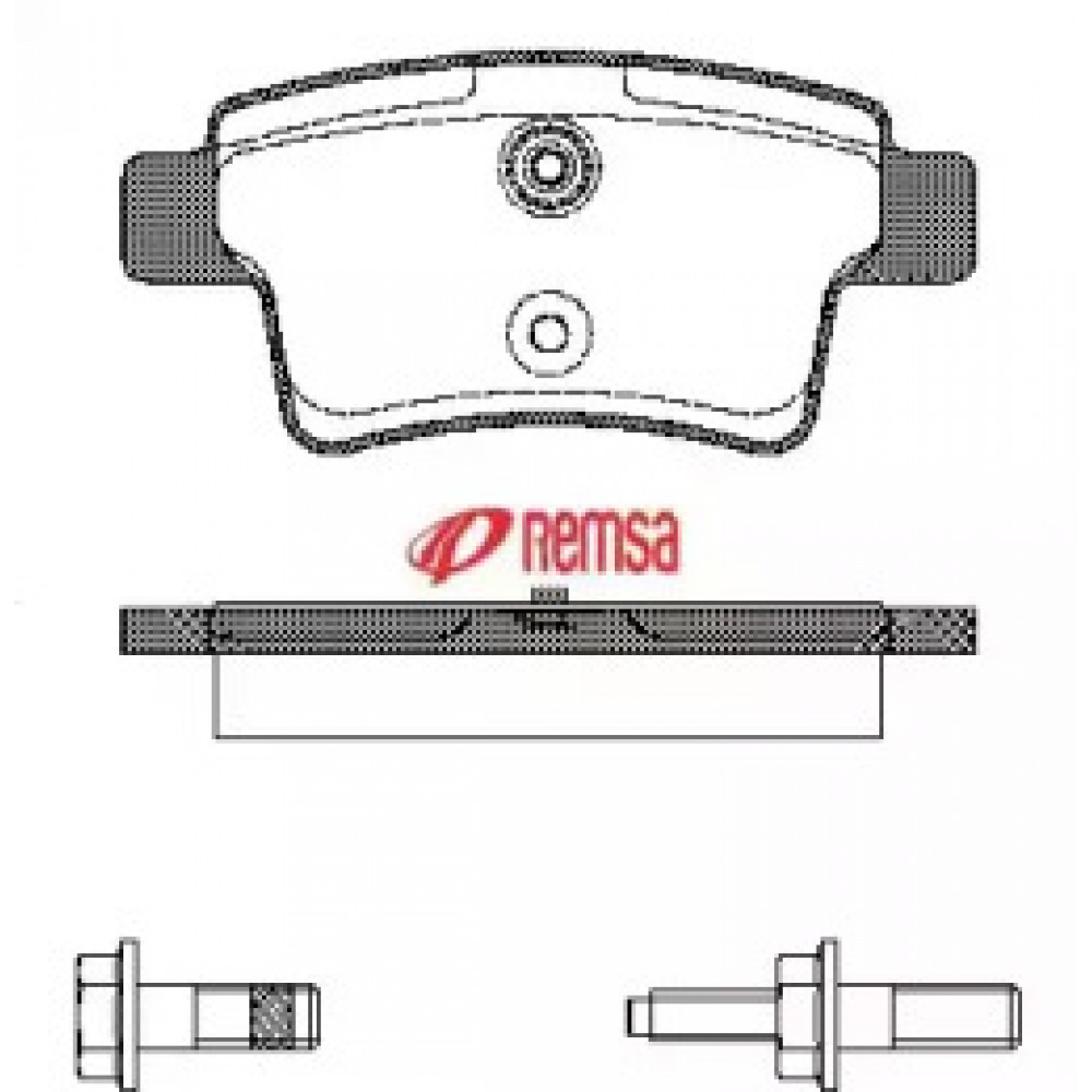 Колодка торм. диск. CITROEN C4, C4 PICASSO задн. (пр-во REMSA)