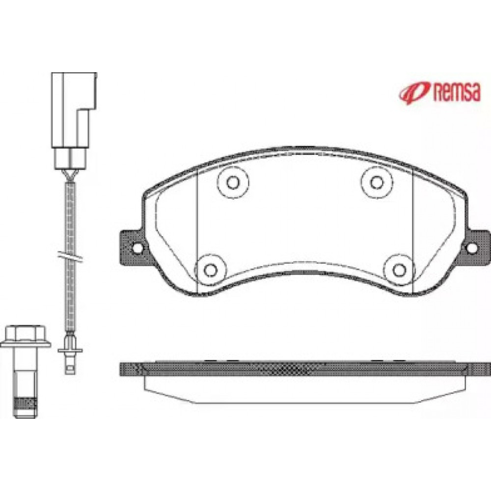 Колодка торм. диск. FORD TRANSIT передн. (пр-во REMSA)