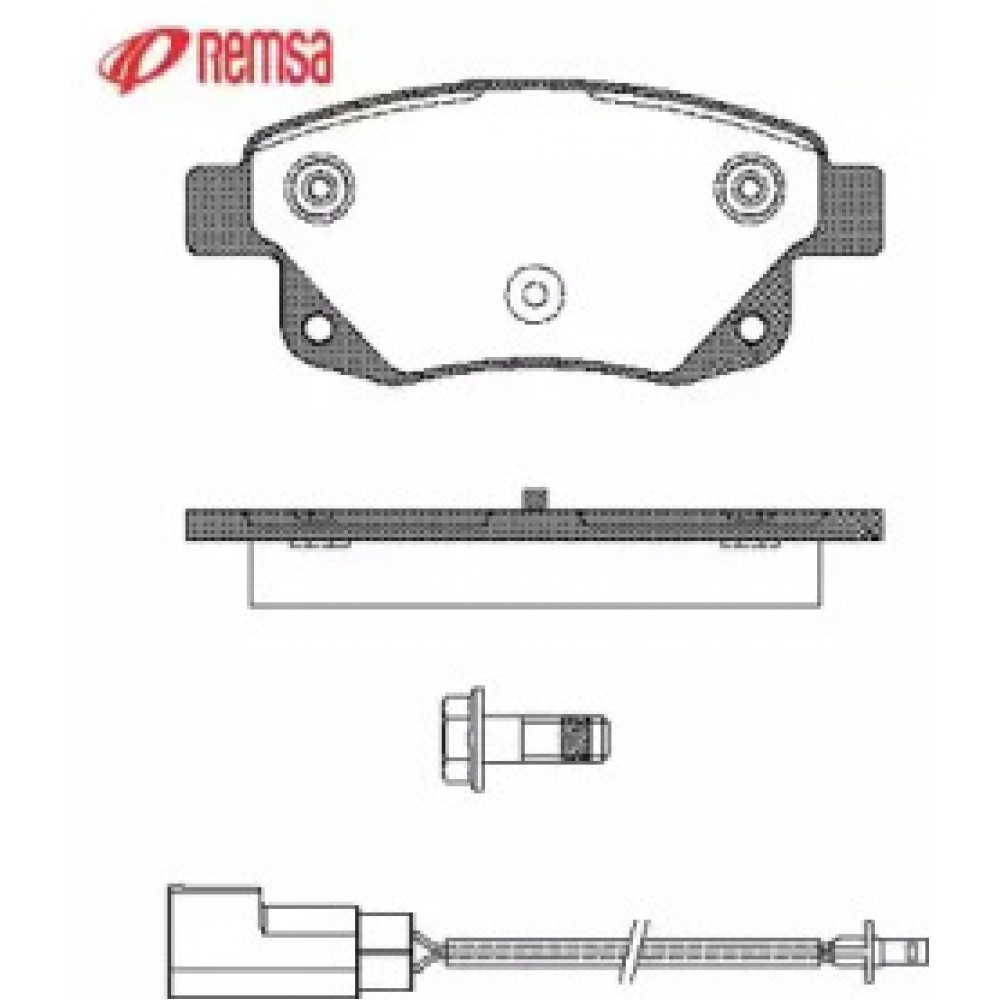 Колодка торм. диск. FORD TRANSIT, задн. (пр-во REMSA)