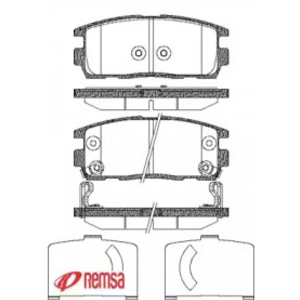 Колодка торм. диск. CHEVROLET CAPTIVA задн. (пр-во REMSA)