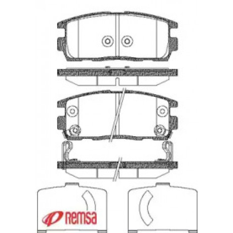 Колодка торм. диск. CHEVROLET CAPTIVA задн. (пр-во REMSA)